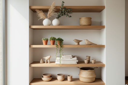 shelf display natural & organized